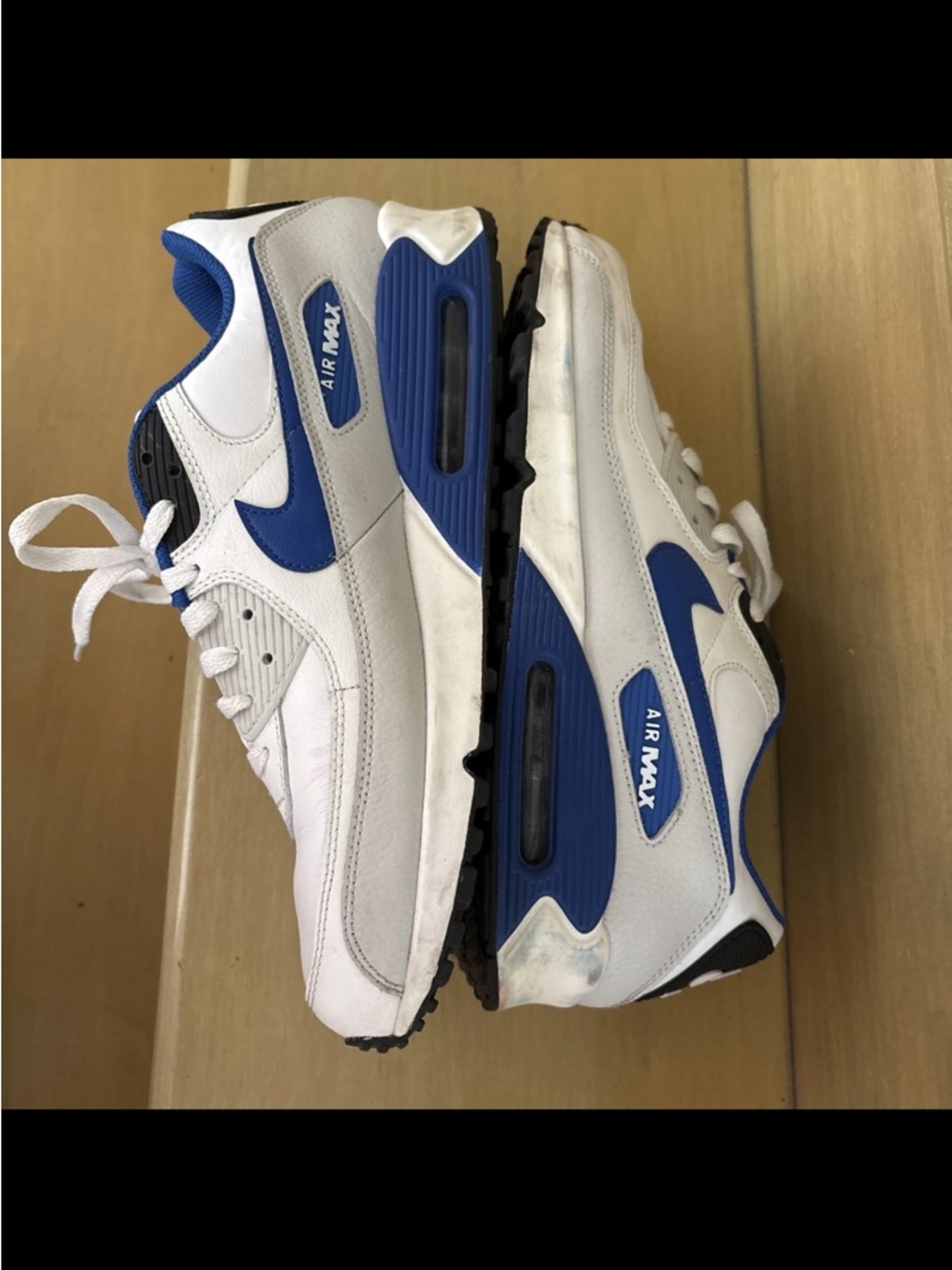 Nike Air Max White and Blue Men's Sneakers